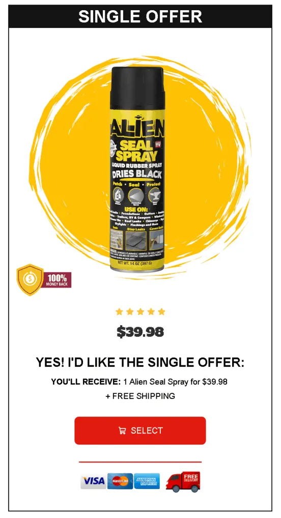 Alien Seal Spray offer price 
